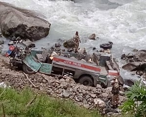 Bus falls into gorge in J-K, seven security personnel killed