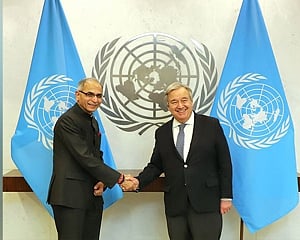 Foreign Secretary Vinay Kwatra meets UN Secretary General Antonio Guterres
