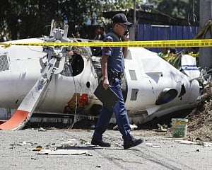 Helicopter flying to pick up Philippine police chief crashes