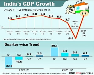 India grows by 8.7%, Ukraine hits recovery