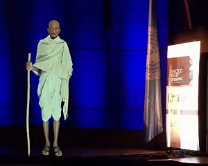 Mahatma Gandhi makes special appearance at UN, shares message on education