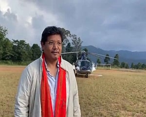 Meghalaya CM's chopper makes emergency landing due to bad weather