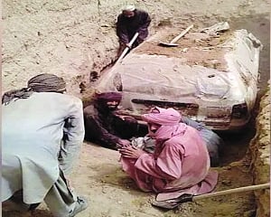Mullah Omar’s getaway car excavated, to be put on display in Kabul