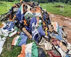National flag dumped with garbage: Police Â begin probe so do Navy, Coast Guard