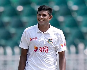 Rana 5-for and Mehidy blitz lead Bangladesh to 211-run lead over West Indies on Day 3