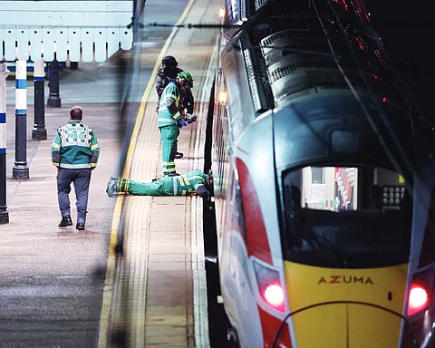 10 injured in train stabbing in UK, two held