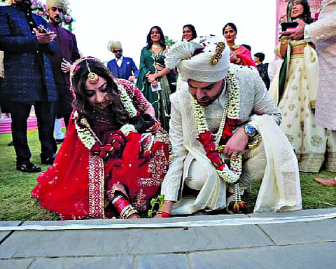 A marriage rooted  in green values