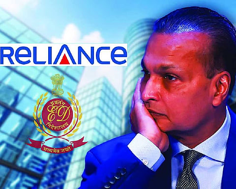 ED seizes 13 bank accounts of Reliance Infra