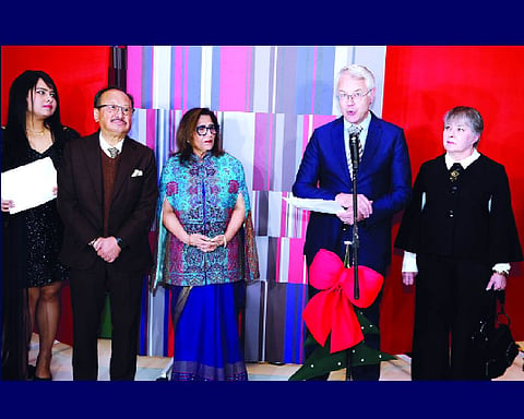 Finland envoy unveils Christmas tree made from 300 kg of e-waste
