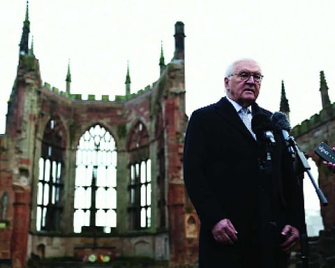 German President visits  WWII bombing site