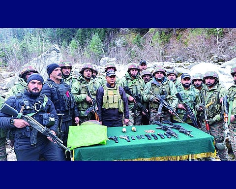 J&K: Arms, ammunition recovered in Kupwara