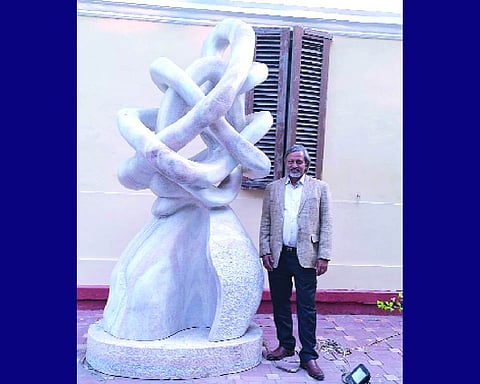 Marble sculpture adorns Bikaner House in Delhi