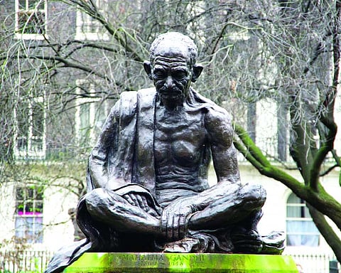 Miniature model of Gandhi statue set for UK auction