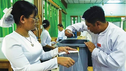 Myanmar’s military-backed party claims lead in election