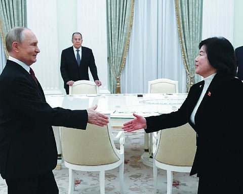 North Korea’s top diplomat meets Putin
