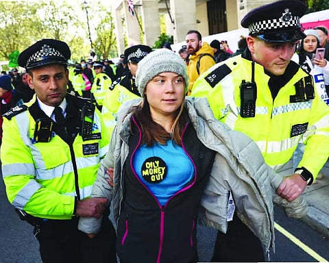 Thunberg arrested in London