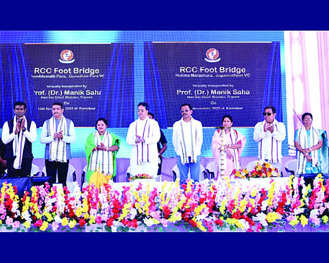 Tripura CM inaugurates, lays foundation stone of 22 projects