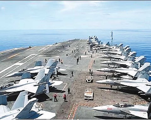US Navy loses two aircraft from USS Nimitz aircraft carrier within minutes