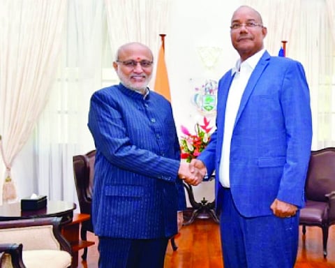VP Radhakrishnan calls on President of Seychelles