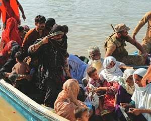 10 flood victims killed as boats capsize in Pakistan
