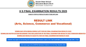 Assam Class 12 Results 2025 Out: Check AHSEC Scores and Stream-Wise Pass Rates