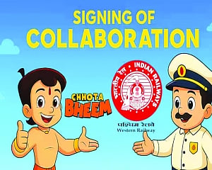 Chhota Bheem WAVES safety for youngsters on Indian Railways