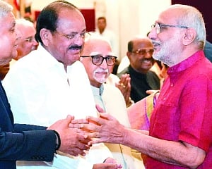 CP Radhakrishnan sworn  in as 15th Vice-President