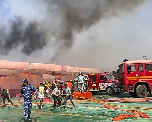 Fire at camp in Maha Kumbh Mela, none injured