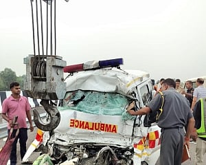 Five dead in UP as ambulance hits pick-up vehicle