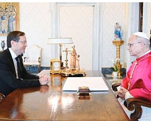 Gaza Conflict: Israel President meets Pope