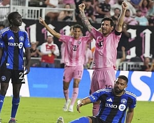 Messi scores twice, assists in Miami"s 4-2 win over Montreal