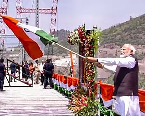 PM inaugurates world's highest rail bridge in J-K