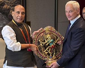 Rajnath Singh holds talks with Russian counterpart in Qingdao