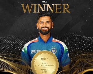 Shreyas Iyer wins ICC Men's Player of the Month award