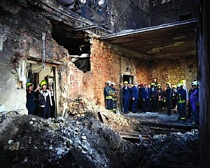 Ukraine shows damage to diplomats after Russia’s attack