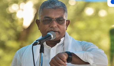 BJP leader Dilip Ghosh questioned Rahul Gandhi’s Delhi protest and asked why the Congress leader was not in Jharkhand amid the students’ agitation. | PTI photo