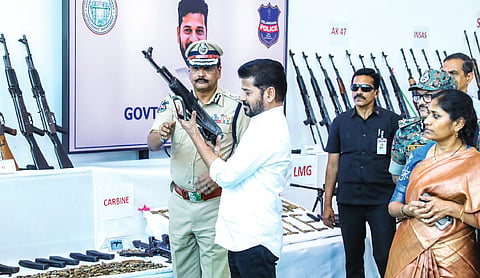 130 Maoists surrender before Telangana CM in Hyderabad