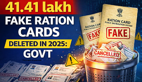 41.41 lakh fake ration cards deleted in 2025: GOVT