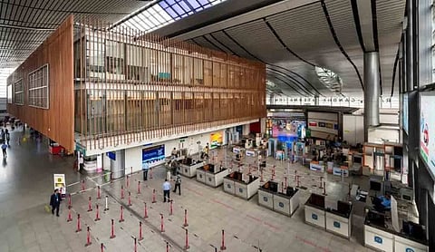 File photo: A view inside the terminal of Rajiv Gandhi International Airport, Hyderabad. (PTI Photo)