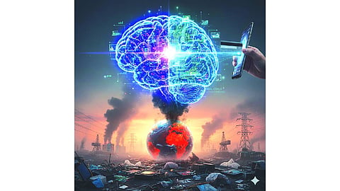 AI, the human brain and the environmental cost of convenience