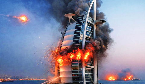 Airports, hotel hit in overnight strikes in UAE