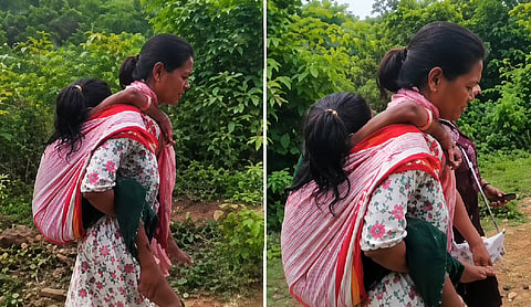Andhra Pradesh school warden carries sick student 6 km on her back to hospital, wins hearts