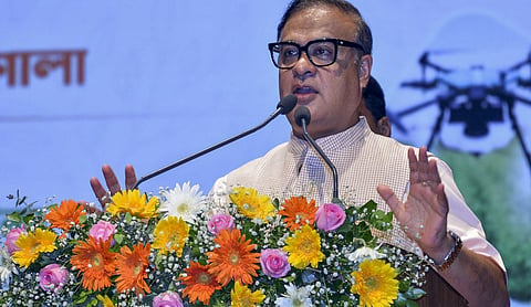 Assam Chief Minister Himanta Biswa Sarma speaks during a Workshop on Agriculture Infrastructure Fund (AIF) organized by the Department of Agriculture, in Guwahati, Saturday, July 25, 2026. (PTI Photo)