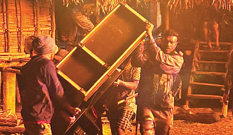 Assam Rifles responds swiftly to major fire incident at Nogna village in Tirap district