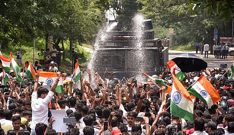 Representational image: Police personnel during a BJP protest in Jharkhand. (PTI Photo)