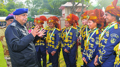 CISF women band felicitated for gold at 26th all India police band competition
