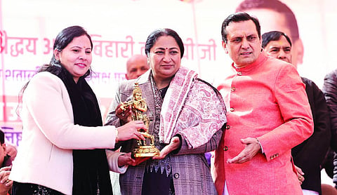 CM felicitates senior BJP workers