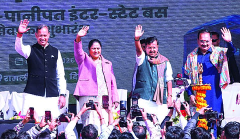 CM Rekha flags off 500 electric buses, Delhi-Panipat bus service