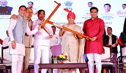 CM Rekha lays foundation stone for 49 projects worth Rs 264 cr