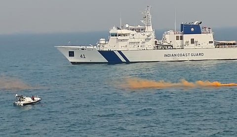 Representational image. Indian Coast Guard ship at sea. Photo: BellaNYork (public domain).